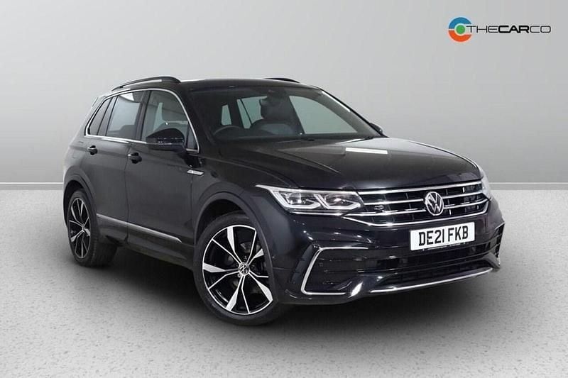 Black Used 2021 VW Tiguan R-line SUV | £22,475 (Fair price) - Image 1/1