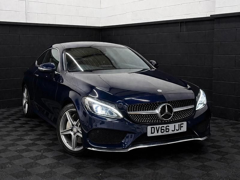 Used Mercedes C250 AMG line 204 HP (150 kW) 2016 Blue Coupe