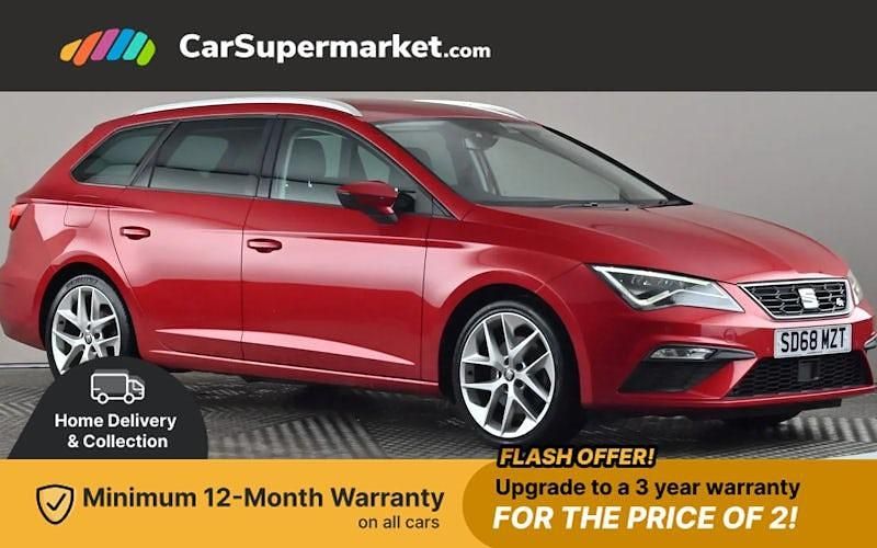Red Used 2018 Seat Leon FR Sport Estate | £14,197 (Fair price) - Image 1/3
