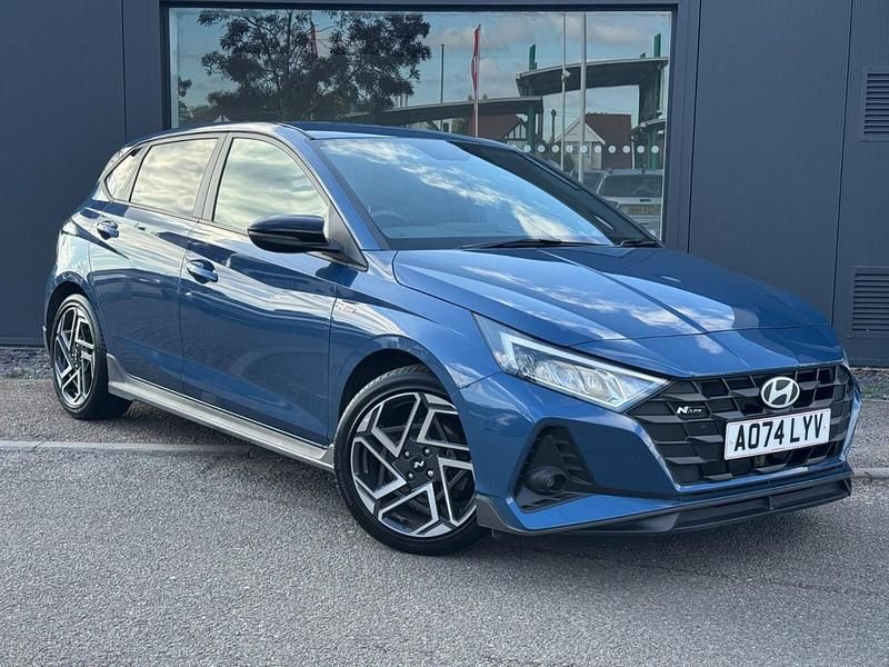 Vibrant blue Used 2024 Hyundai i20 N Line Hatchback | £20,495 (Expensive) - Image 1/4