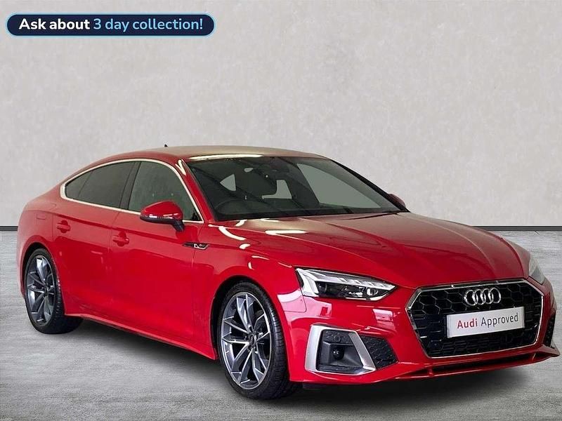 Red Used 2022 Audi A5 Sportback S-Line Hatchback | £26,119 (Fair price) - Image 1/4