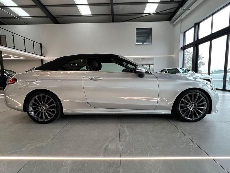 Used Mercedes C220 AMG line 170 HP (125 kW) 2017 Silver Cabriolet