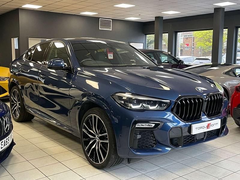Used BMW X6 M Sport 333 HP (244 kW) 2021 Blue SUV