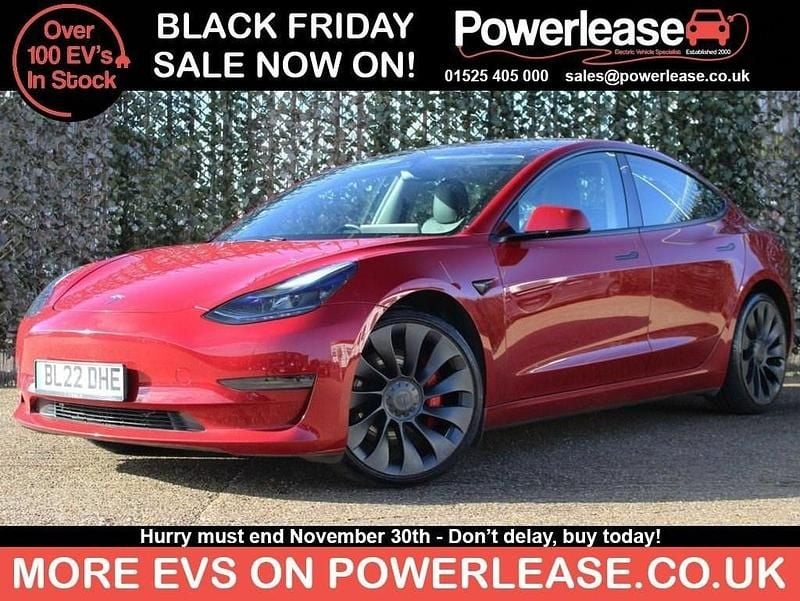 Red Used 2022 Tesla Model 3 Performance Sedan | £24,944 (Fair price) - Image 1/4