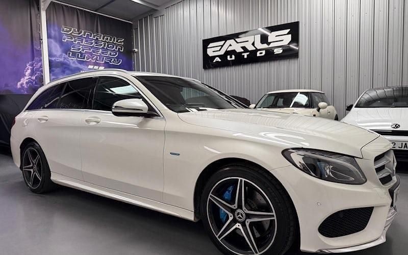Used Mercedes C350e AMG line 294 HP (216 kW) 2017 White Estate