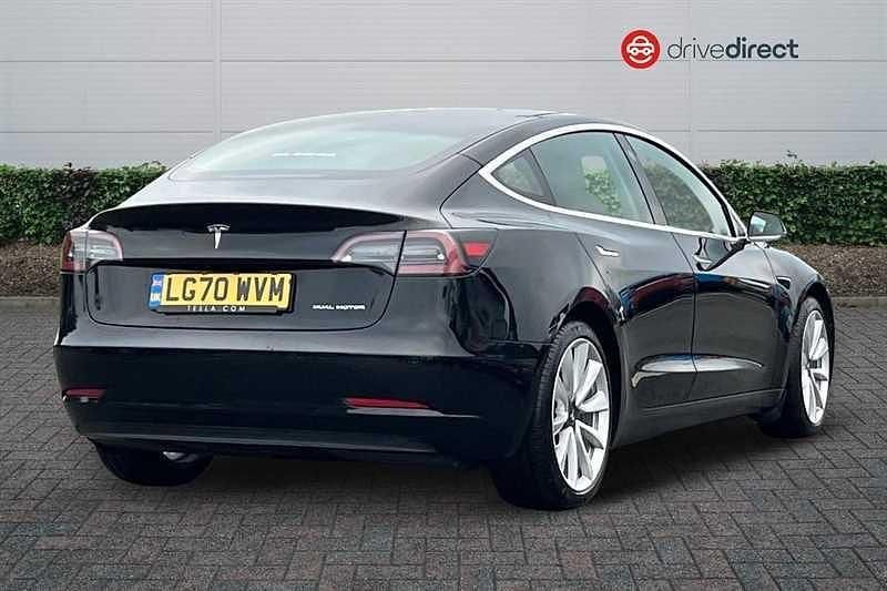 Used Tesla Model 3 Long Range AWD 366 kW (498 HP) 2020 Black Sedan
