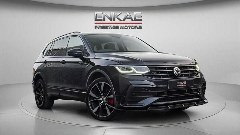 Black Used 2022 VW Tiguan Allspace R-line SUV | £26,589 (Fair price) - Image 1/4