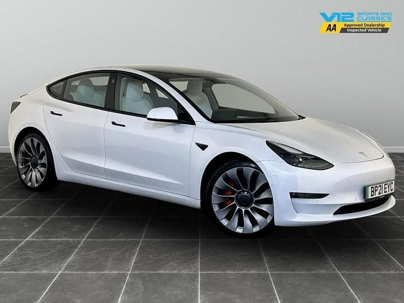 White Used 2021 Tesla Model 3 Performance Sedan | £21,595 (Good price) - Image 1/2