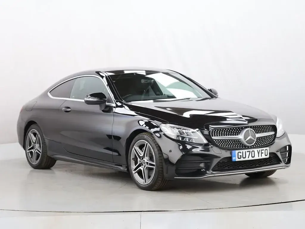 Used Mercedes C200 AMG line 198 HP (145 kW) 2020 Black Coupe