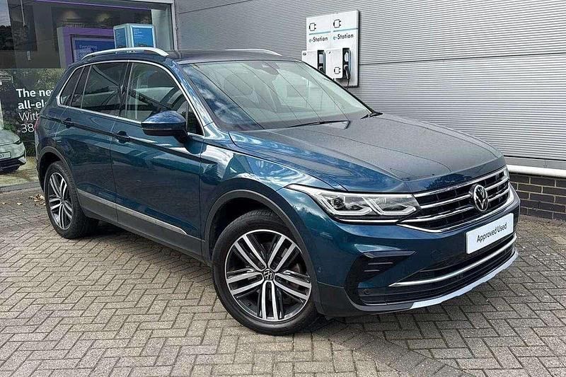 Blue Used 2021 VW Tiguan Elegance SUV | £23,489 (Fair price) - Image 1/4