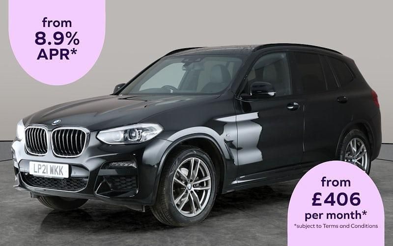 Black Used 2021 BMW X3 M Sport SUV | £27,281 (Super price) - Image 1/3