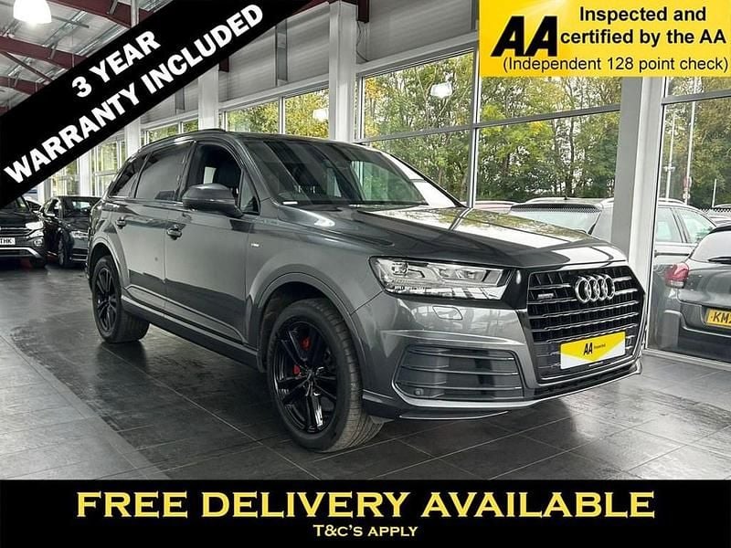 Grey Used 2018 Audi Q7 S-Line SUV | £21,795 (Good price) - Image 1/2