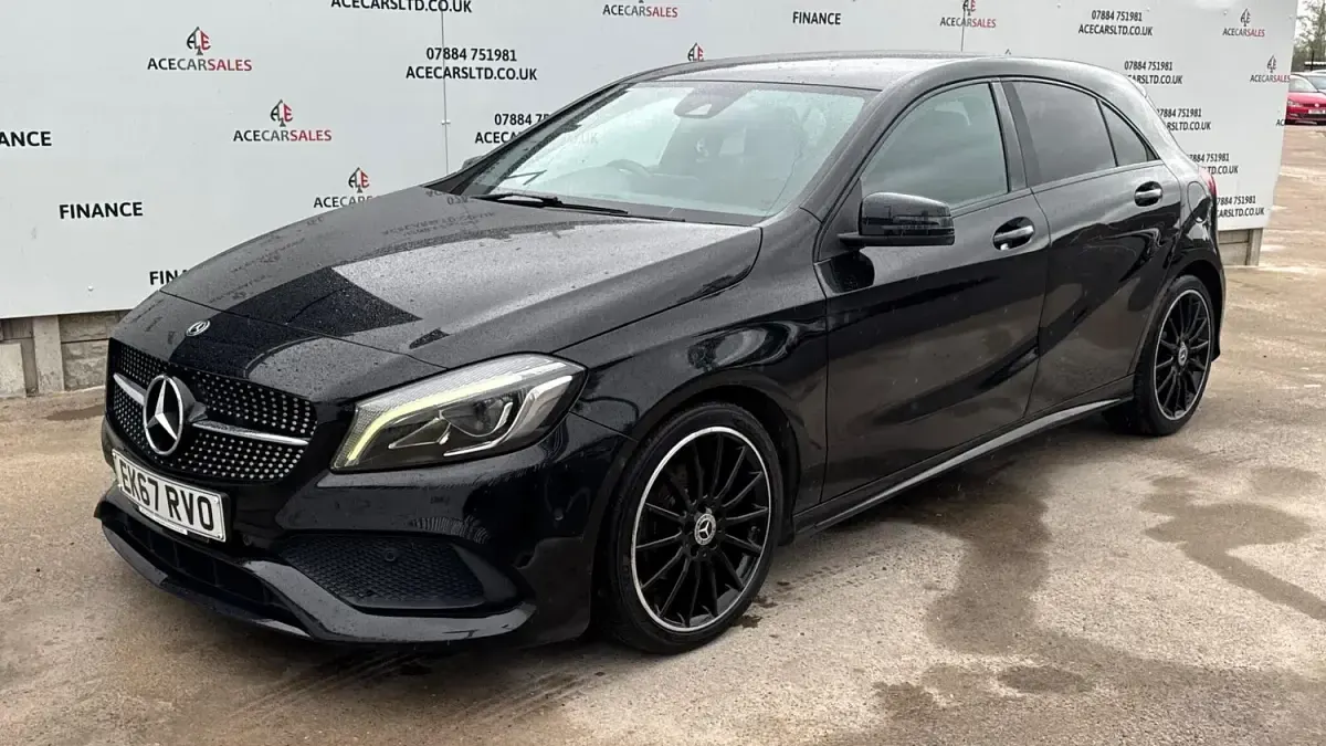 Used Mercedes A200 AMG Line Premium 136 HP (100 kW) 2017 Black Hatchback