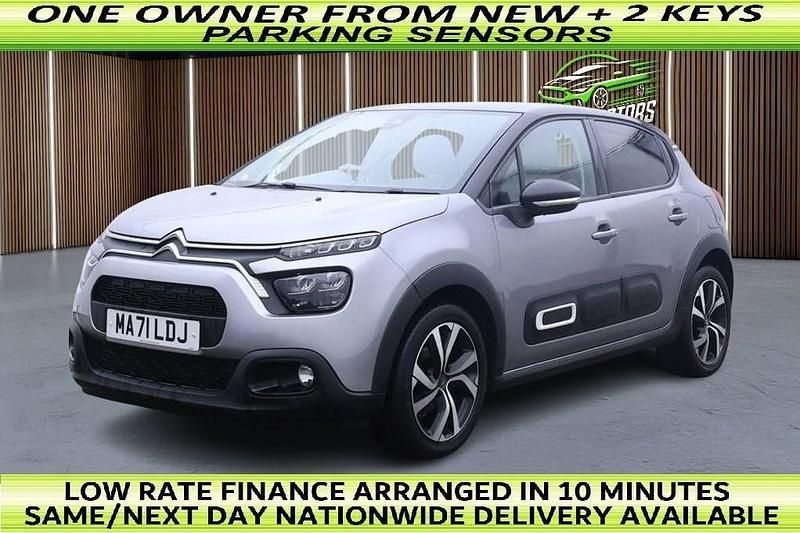 Grey Used 2021 Citroën C3 PureTech Hatchback | £8,377 (Good price) - Image 1/2