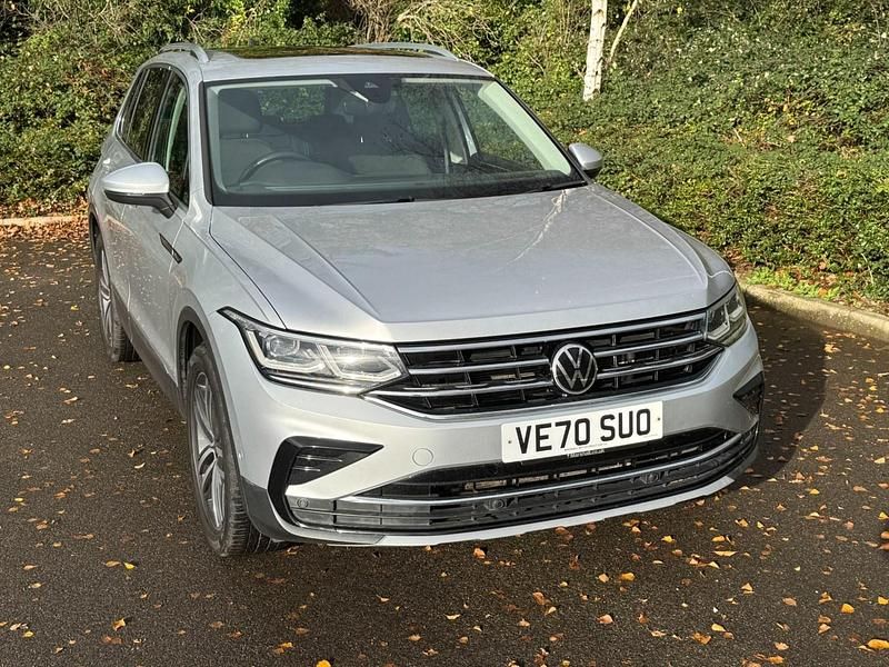 Silver Used 2021 VW Tiguan Elegance SUV | £22,999 (Fair price) - Image 1/4