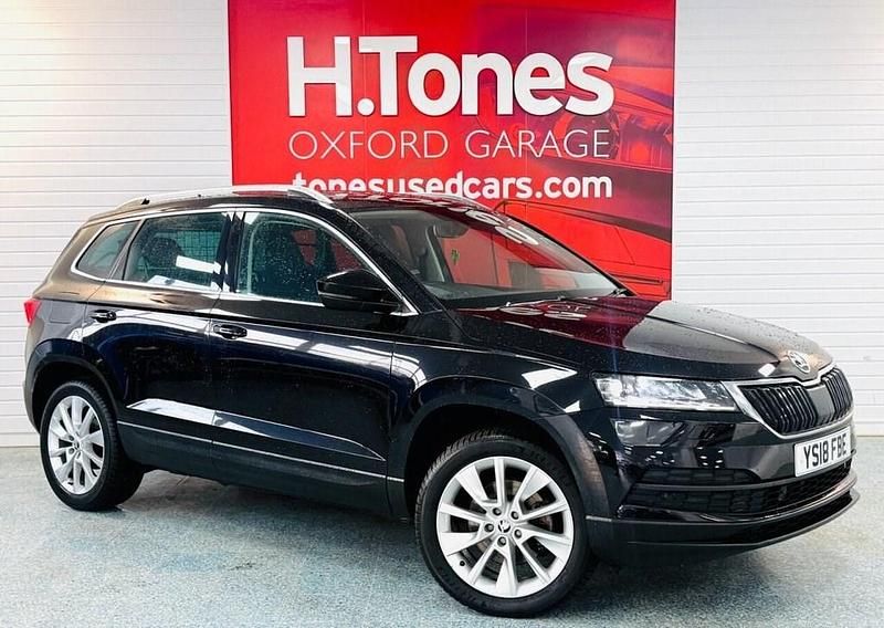 Black Used 2018 Skoda Karoq SE L SUV | £11,495 (Good price) - Image 1/4