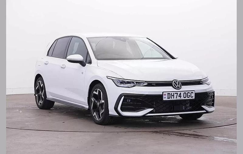 White New 2025 VW Golf VIII R-line Hatchback | £29,490 (Expensive) - Image 1/4