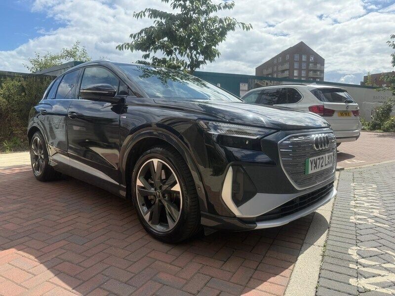 Black Used 2023 Audi Q4 e-tron S-Line SUV | £21,995 - Image 1/4