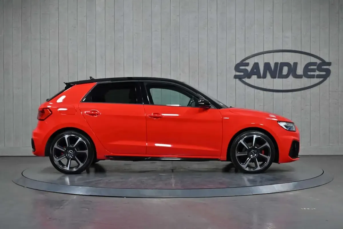 Used Audi A1 Sportback Black Edition 110 HP (80 kW) 2021 Red Hatchback
