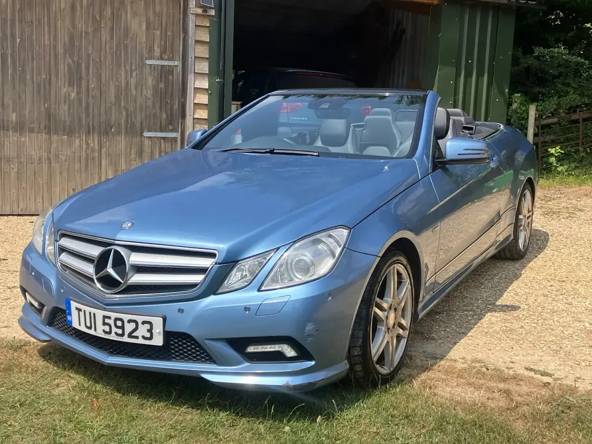 Used Mercedes E220 2011 Blue Cabriolet