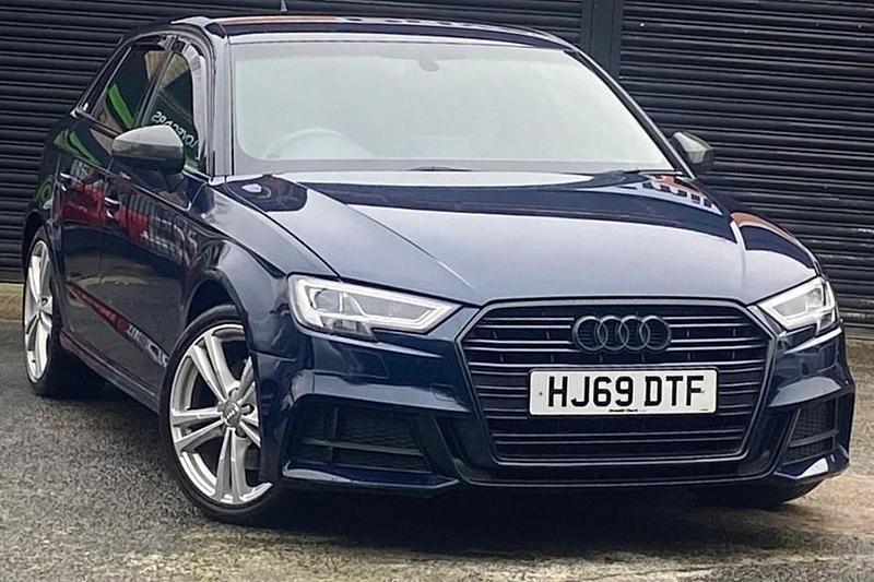 Used Audi A3 S-Line 184 HP (135 kW) 2019 Blue Sedan