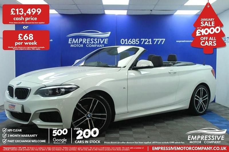 White Used 2020 BMW 218 M Sport Cabriolet | £13,499 (Fair price) - Image 1/4