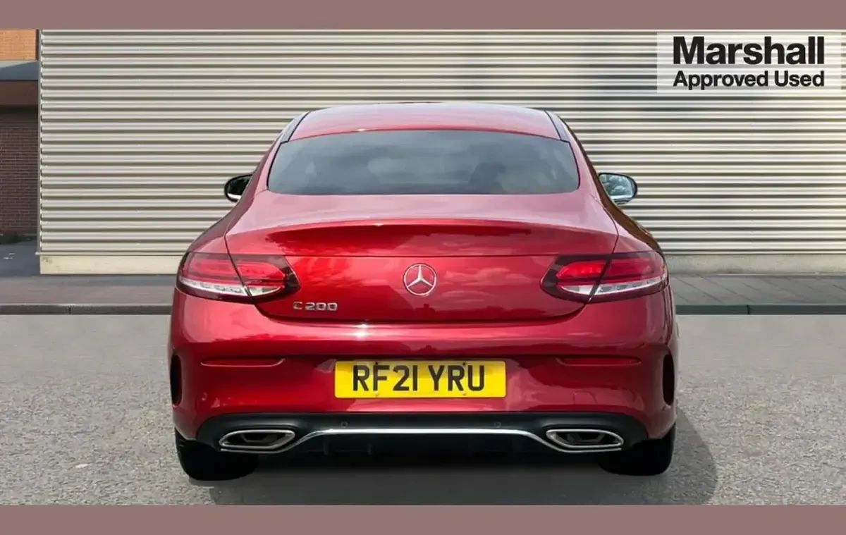 Used Mercedes C200 AMG line 180 HP (132 kW) 2021 Red Coupe
