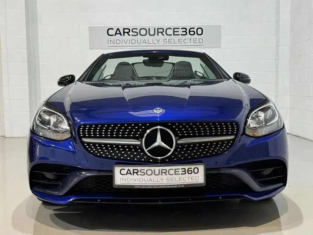 Used Mercedes SLC300 AMG line 245 HP (180 kW) 2018 Blue Cabriolet