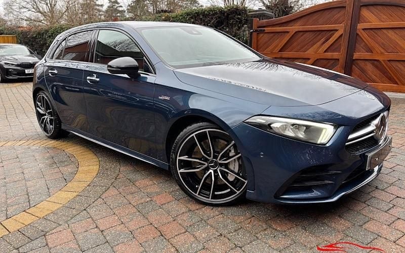 Used Mercedes A35 AMG Premium 306 HP (225 kW) 2021 Blue Hatchback