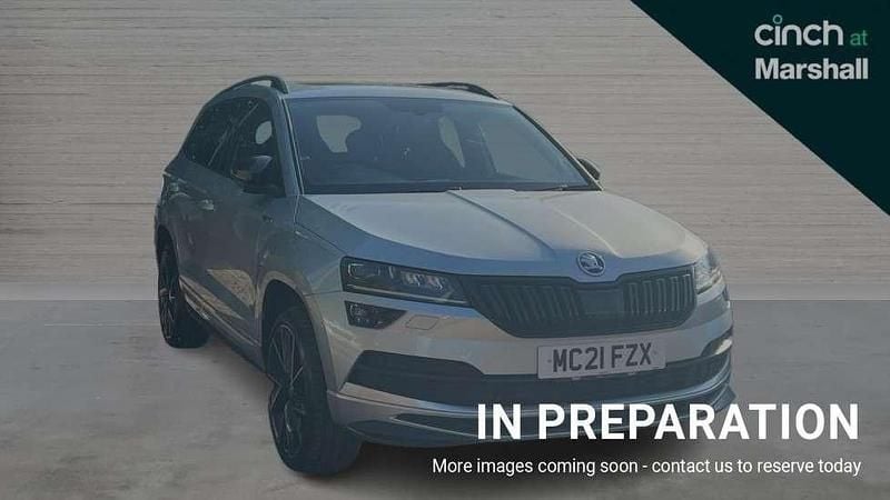 Silver Used 2021 Skoda Karoq SportLine SUV | £20,991 (Fair price) - Image 1/4