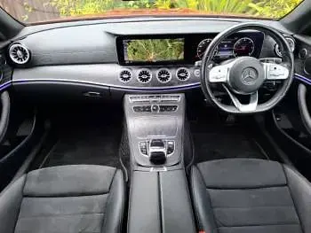 Used Mercedes E220 AMG line 194 HP (142 kW) 2019 Red Coupe