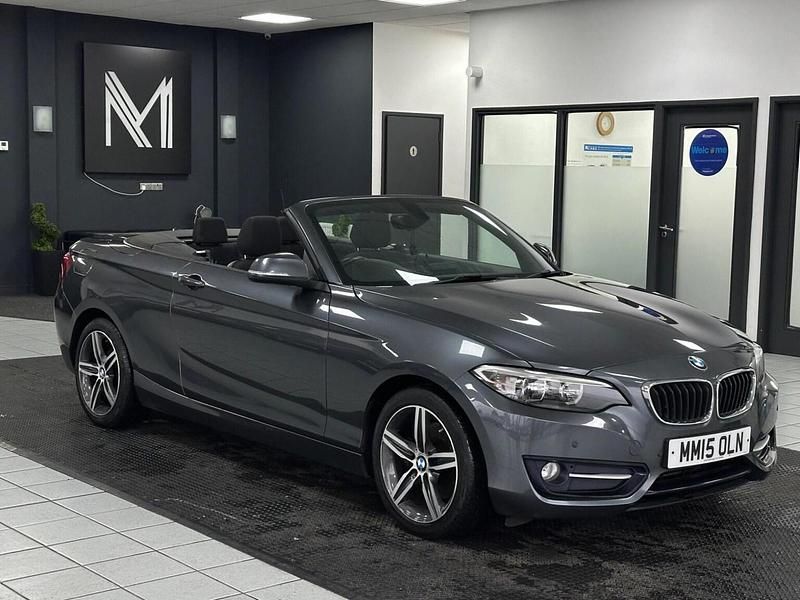 Grey Used 2015 BMW 220 Sport Line Cabriolet | £9,750 (Good price) - Image 1/4
