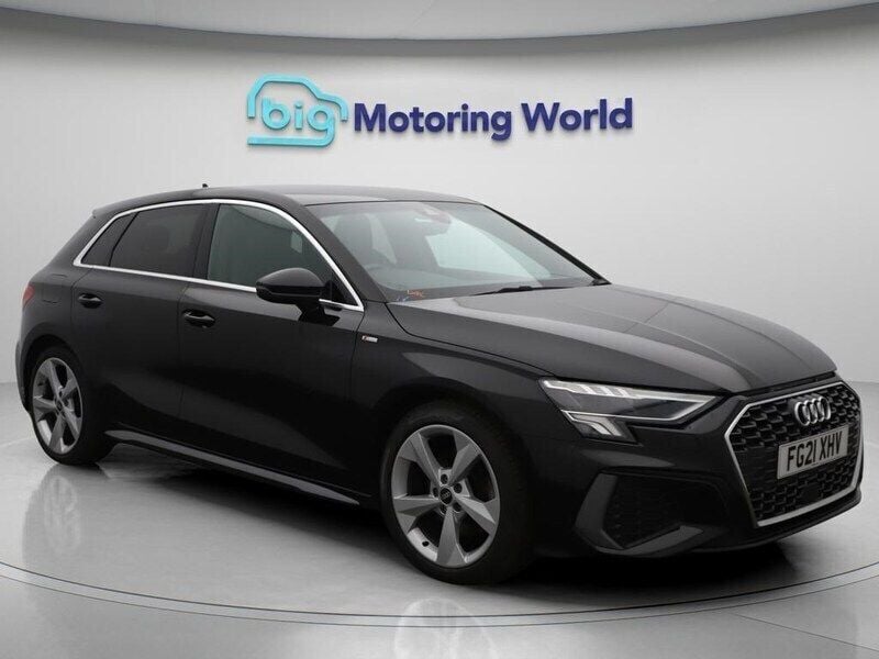 Black Used 2021 Audi A3 Sportback S-Line Hatchback | £18,200 (Fair price) - Image 1/4