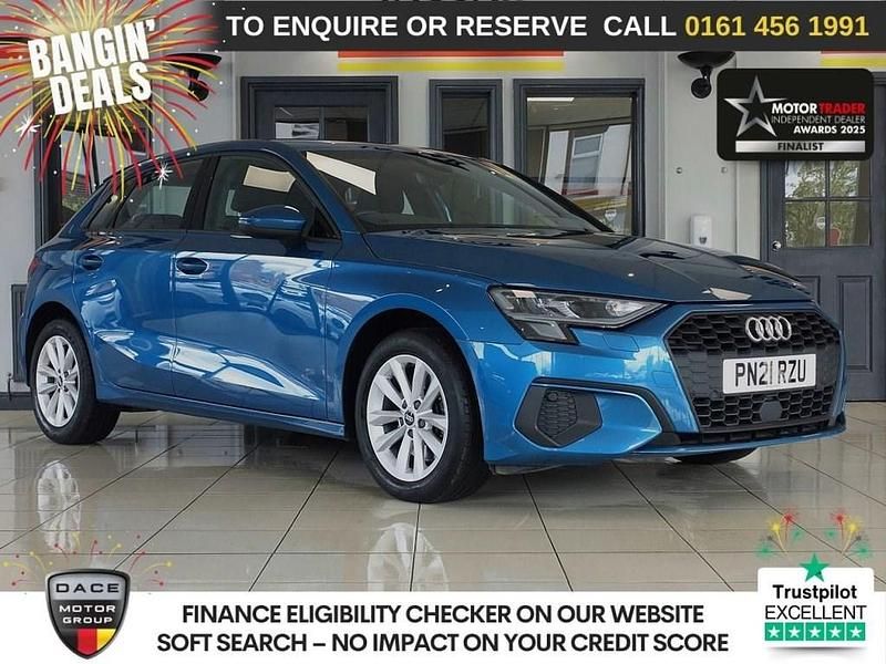 Blue Used 2021 Audi A3 Sportback Design Hatchback | £15,670 (Good price) - Image 1/4
