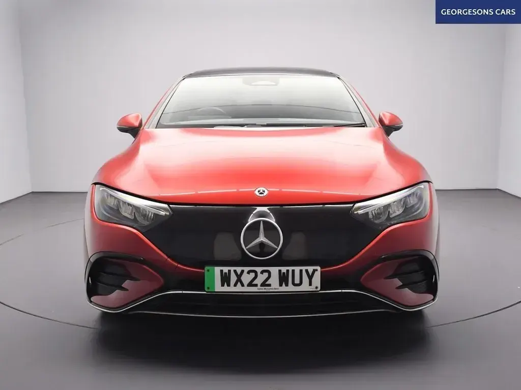 Used Mercedes EQE350 AMG line 214 kW (292 HP) 2022 Red Sedan