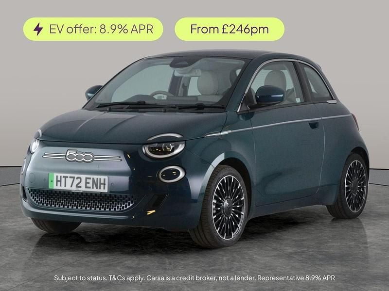 Green Used 2023 Fiat 500e La Prima Hatchback | £14,518 (Fair price) - Image 1/3