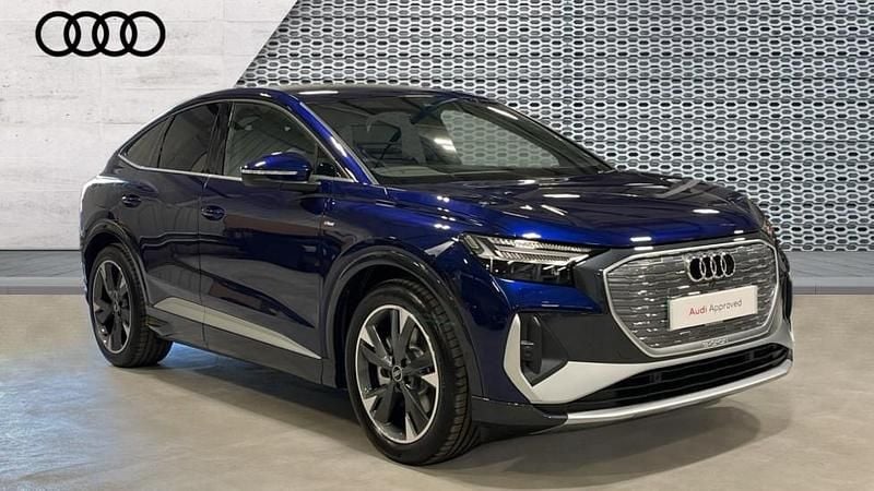 Blue Used 2025 Audi Q4 e-tron S-Line SUV | £35,490 (Good price) - Image 1/4