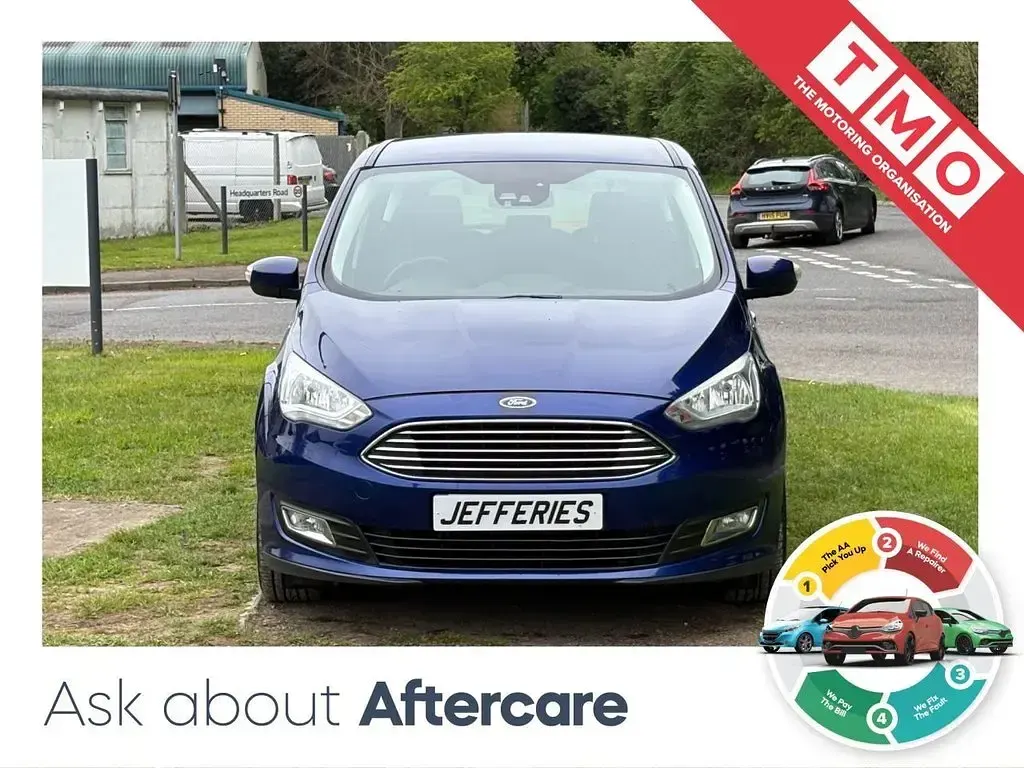 Käytetty Ford C-MAX Titanium 125 HP (91 kW) 2018 Sininen Tila-auto