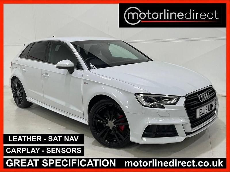 Used Audi A3 Sportback S-Line 150 HP (110 kW) 2019 White Hatchback