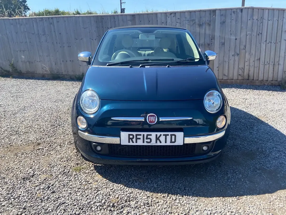 Used Fiat 500C Lounge 85 HP (62 kW) 2015 Blue Cabriolet