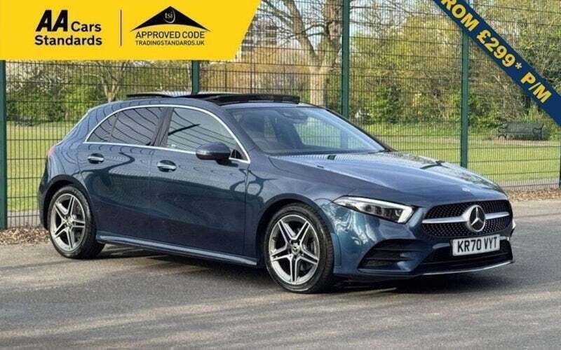 Blue Used 2020 Mercedes A180 AMG line Hatchback | £19,995 (Expensive) - Image 1/4