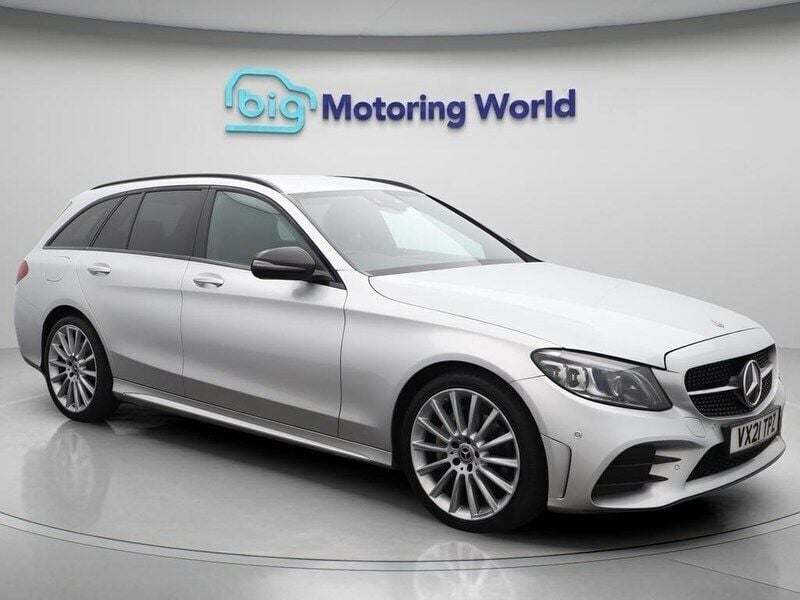 Silver Used 2021 Mercedes C200 AMG line Estate | £20,200 (Fair price) - Image 1/4