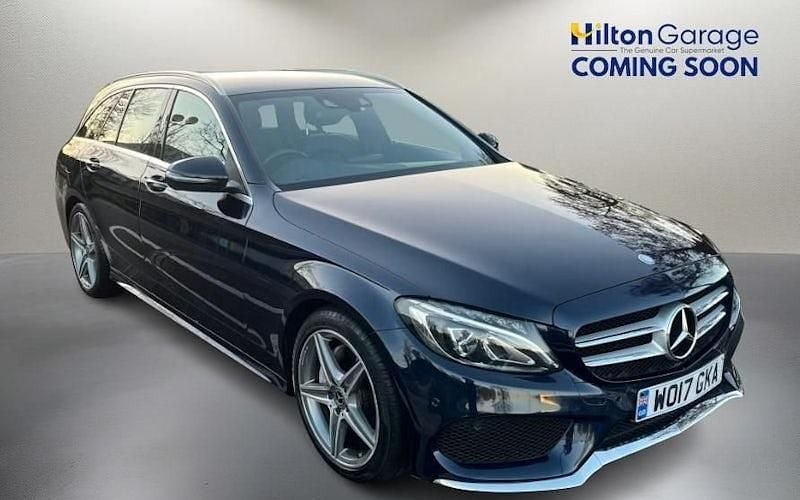 Blue Used 2017 Mercedes C220 AMG line Estate | £14,050 (Fair price) - Image 1/2