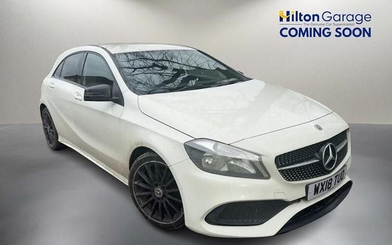Used Mercedes A200 AMG line 136 HP (100 kW) 2018 White Hatchback