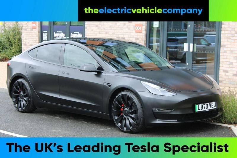 Black Used 2020 Tesla Model 3 Performance Sedan | £24,995 (Expensive) - Image 1/3