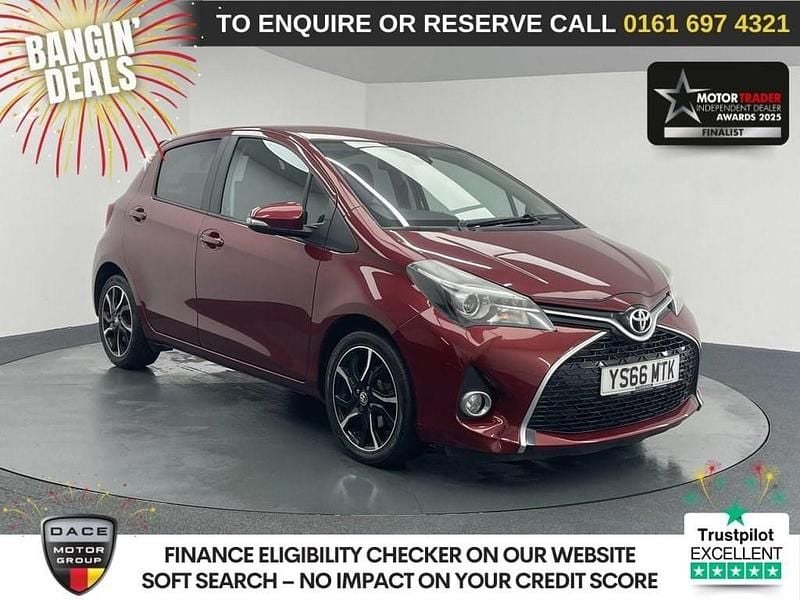 Red Used 2017 Toyota Yaris Design Hatchback | £7,270 (Fair price) - Image 1/3