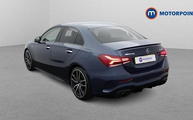 Used Mercedes A35 AMG Premium 306 HP (225 kW) 2021 Blue Sedan