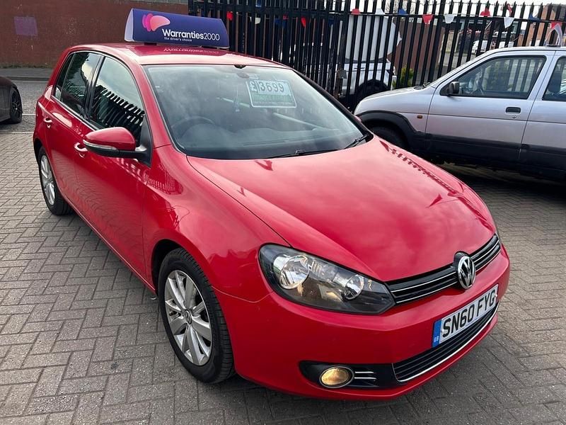Used VW Golf VI Match 122 HP (89 kW) 2010 Red Hatchback
