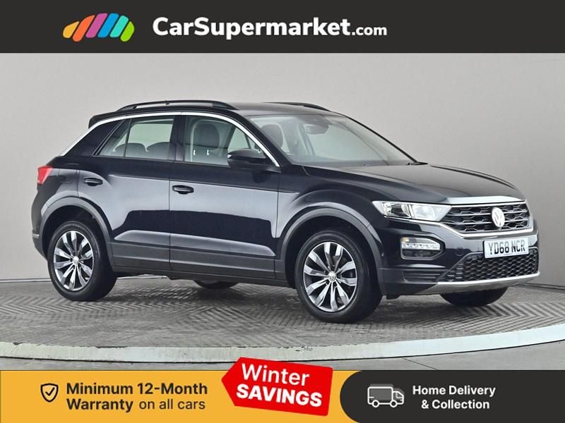 Black Used 2019 VW T-Roc SE SUV | £13,497 (Fair price) - Image 1/3