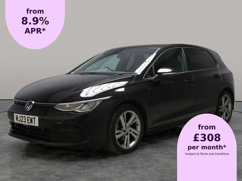Black Used 2023 VW Golf VIII R-line Hatchback | £21,722 (Good price) - Image 1/2
